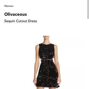 Olivaceous sequin black dress
